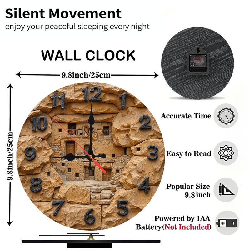 Horloge murale en pierre
