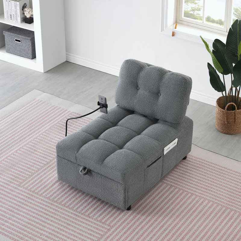 40.20" long Teddy Sofa, Gray