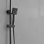  Système de douche à pluie 10 po avec douchette à 4 fonctions, rail fixe et hauteur réglable, système de douche à haute pression en laiton