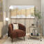 Gold Canvas Abstract Long Horizontal Living Room Framed Wall Art with Glitter Flakes, 65" x 2" x 36"