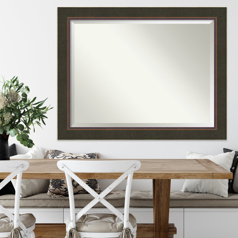 Bourgault Wood Flat Wall Mirror, 36.5" x 46.5"