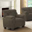 Chaise avec accoudoirs à coussin brun