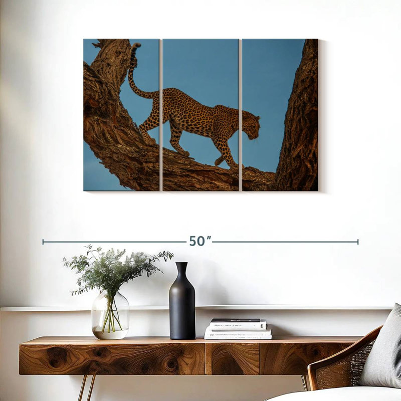 Brampt Leopard Tree Walk, 24" H x 38" W