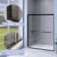 Porte de douche coulissante réversible encadrée, 60 po L x 72 po H, verre trempé SGCC de 6 mm, verre clair anti-explosion avec cadre en aluminium et roulettes en acier inoxydable-115592787