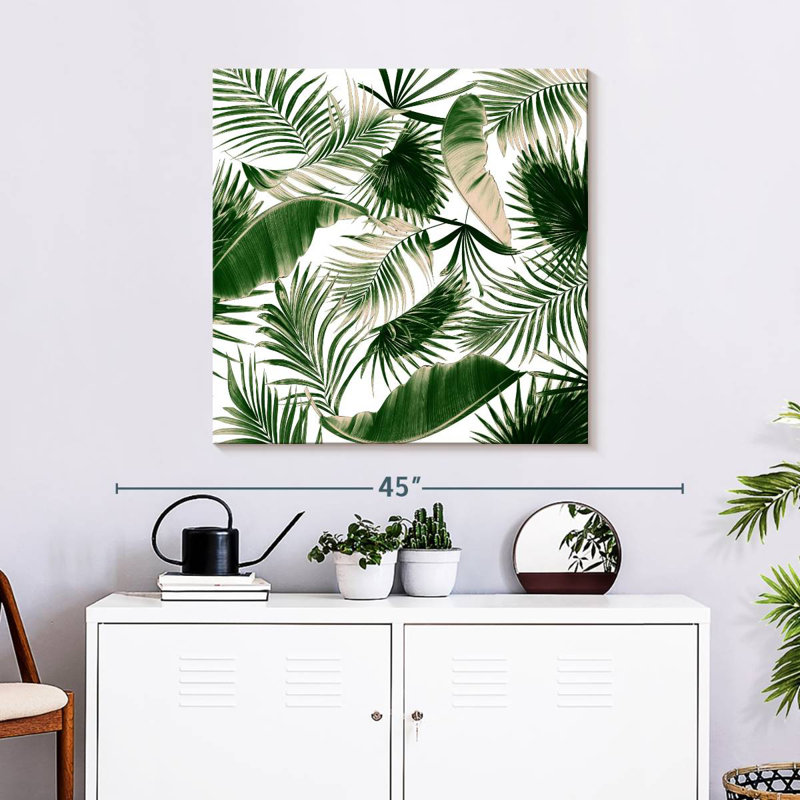 Harnek, feuilles tropicales assorties, H 30 po x l 30 po