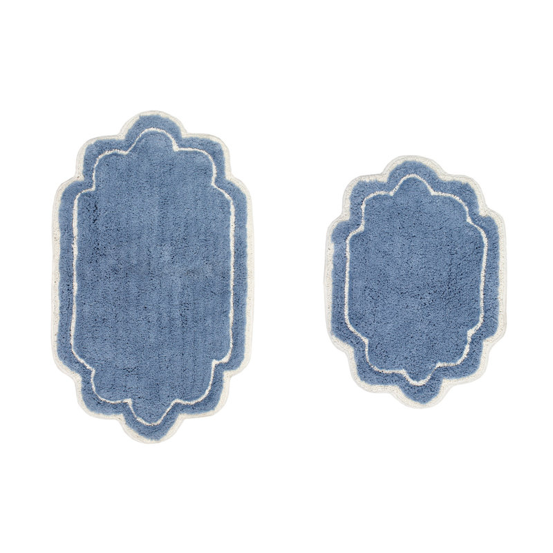 Tapis pour salle de bain Dobrinka, Bleu