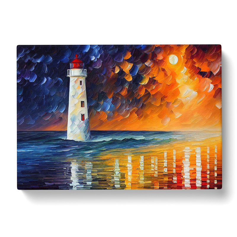 Colourful Lighthouse Vol.4 - Wrapped Canvas, 40cm H x 60cm W x 3cm D