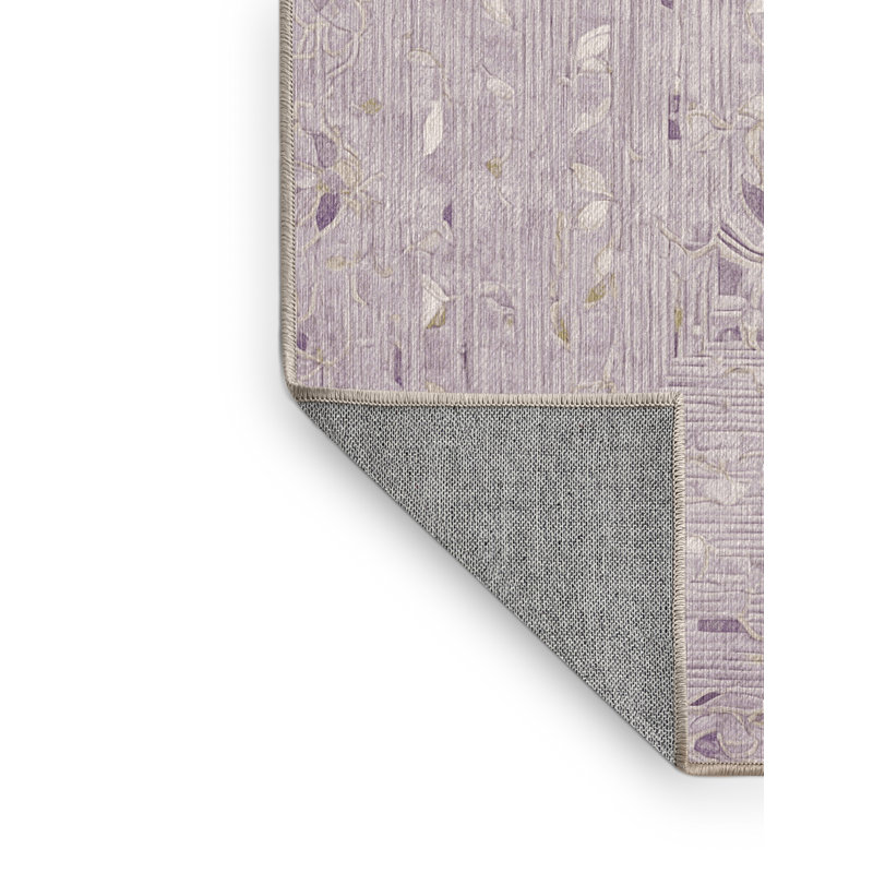 Machine Washable Beige Area Rug, Runner 2' x 4'