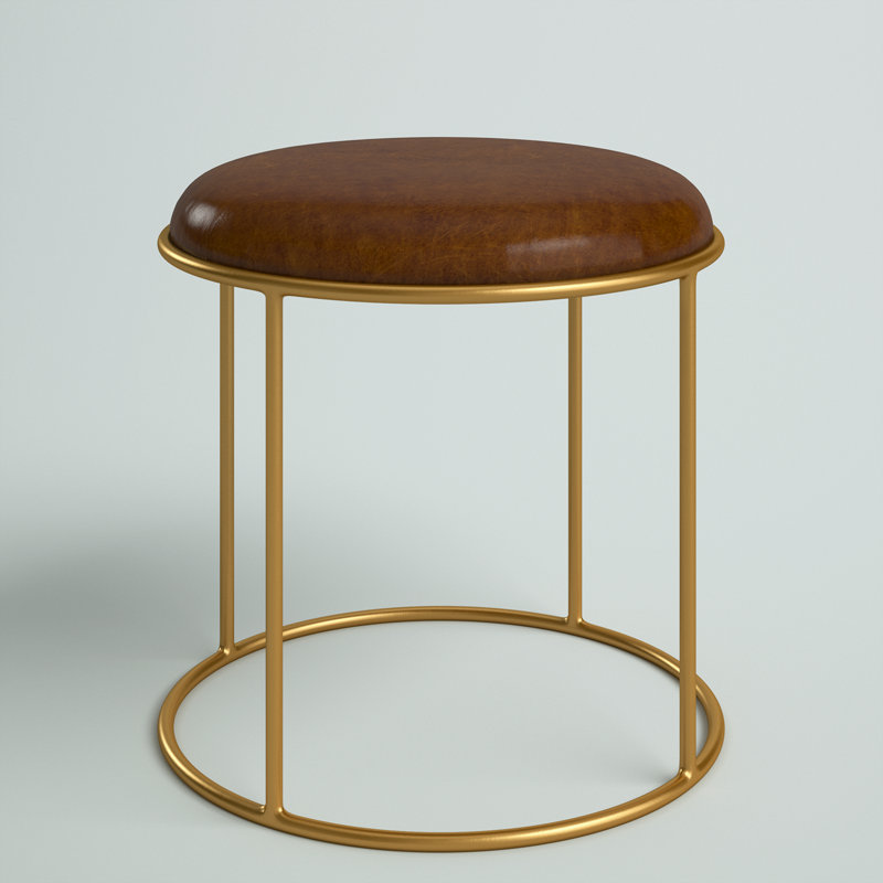 Tabouret de coiffeuse en laiton Bowe