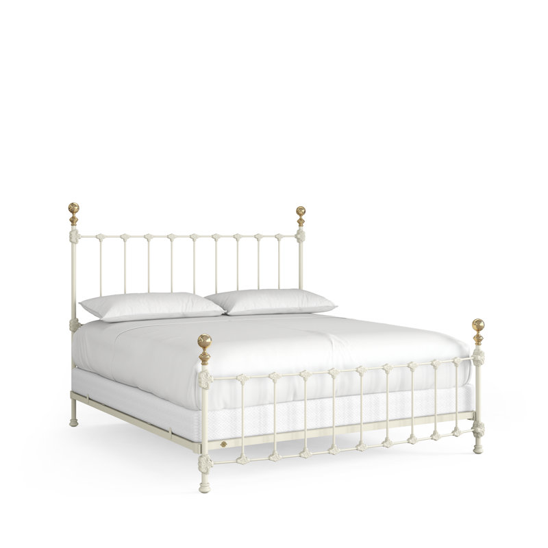 151 Palatial Bed | Complete Standard, King, Gloss Off-White