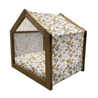 Niche pour chien en bois brun