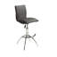 Contemporary Adjustable Height Gray With Frame And Pu Seat Attribute, Of 2 2pcs Modern Bar Stools Stand Leather Upholstery