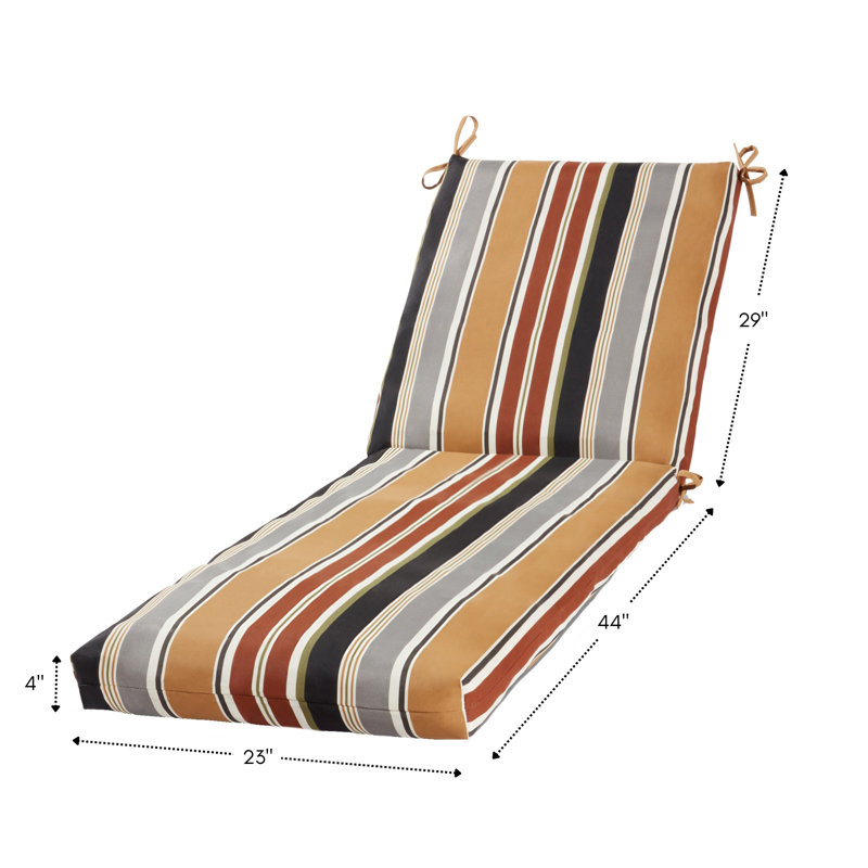 Outdoor Chaise Lounge Chair Cushion, Brick