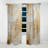 Beige And Gold Glacier Stone Simplicity II - Shapes Room Darkening Abstract Curtain - 1 Panel-107826814