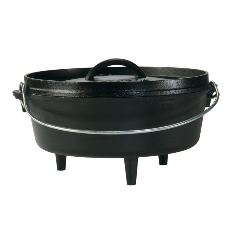 Lodge 4-Quart Black Cast Iron Camp Dutch Oven