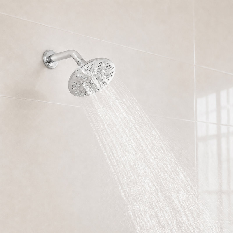 Pomme de douche fixe 6 jets 5 po Nova, Chrome poli