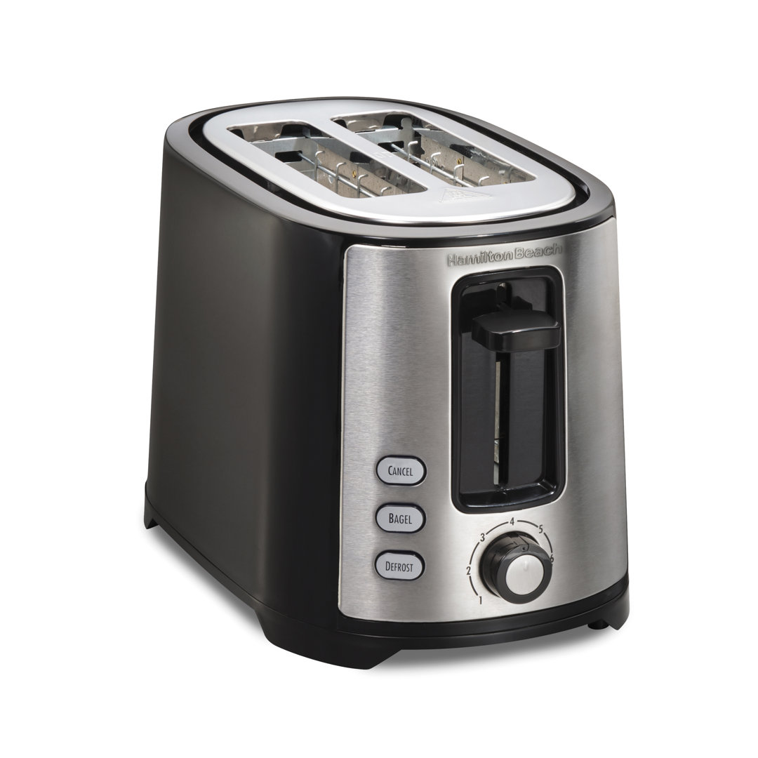 Hamilton Beach Extra-Wide-Slot 2 Slice Toaster, Black & Silver, 22633G Hamilton Beach