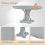 Table de salle à manger ovale extensible 42 "à 58" pour salle à manger TREXM Retro (chêne gris antique)
