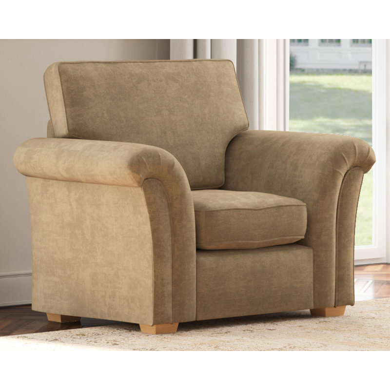 Upholstered Armchair, Dark Mink