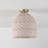 1-Light Matte Brass Flush Mount Ceiling Light with Cream Rattan Shade