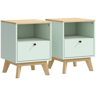 40cm W Manufactured Wood Bedside Table