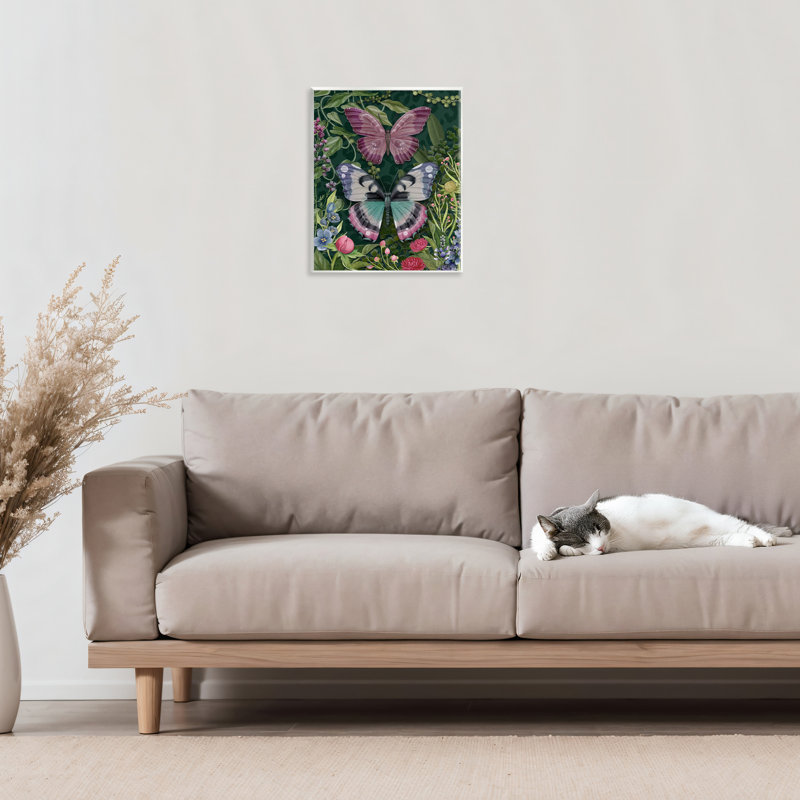 «Wild Garden Flowers & Butterflies», plaque murale par Nicole Tamarin