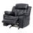 Elegant Padded Arm Recliner In Black-327889097
