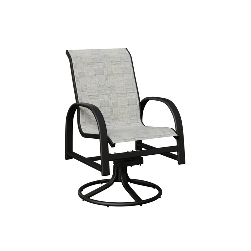 Chaise berçante berçante pivotante Berlin Gardens, Solido Luxe, Noir mat