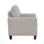Mobilier de salon moderne avec coussins attachés en tissu texturé de couleur sable transitionnelle moderne-423114452