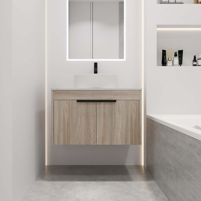 Wall Mounted Bathroom Vanity Set, 30"