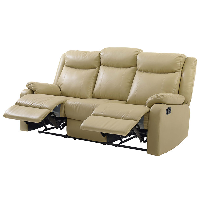Fauteuil inclinable en cuir Djordi Vegan, Simili cuir brun clair