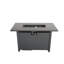 Table de foyer noire 50000, 42 po x 22 po, fabrication en acier, style contemporain 22 po 25 po, style inoxydable