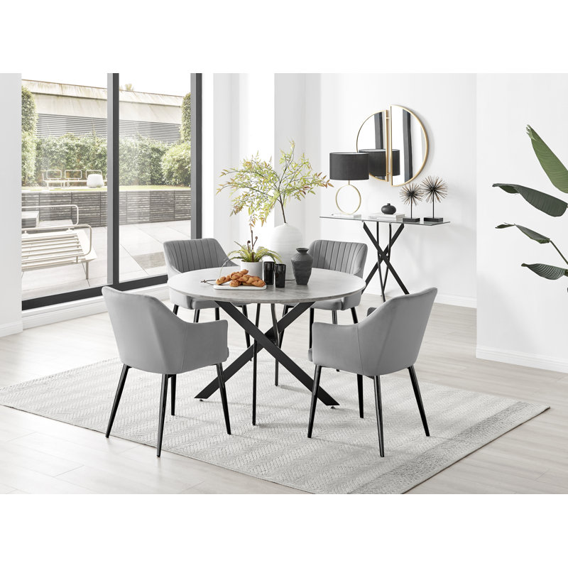 4 - Person Dining Set, Grey