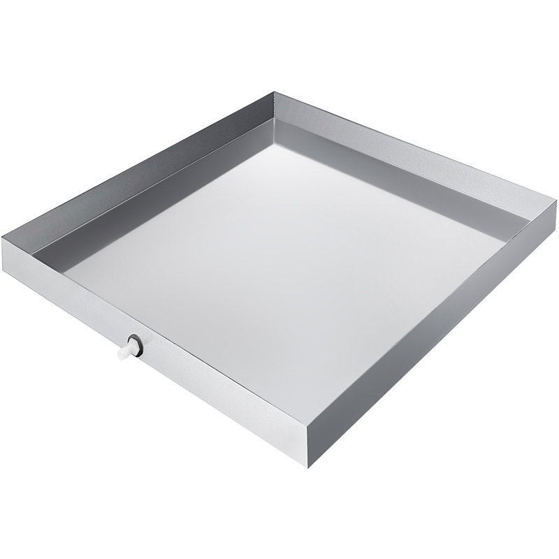 VEVOR Stainless Steel Washing Machine Pan, Heavy Duty 18 GA Washer Drip Tray with Drain Hole & Hose Adapter