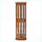 Cabinets: Lighted Corner Curio Cabinet with Glass Doors, Adjustable Shelves &amp; Included Bulb | Traditional | MDF+glass