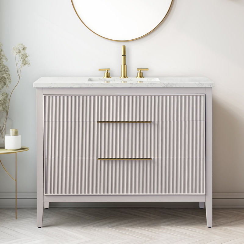 Emma 42" W Single Vanity, Taupe