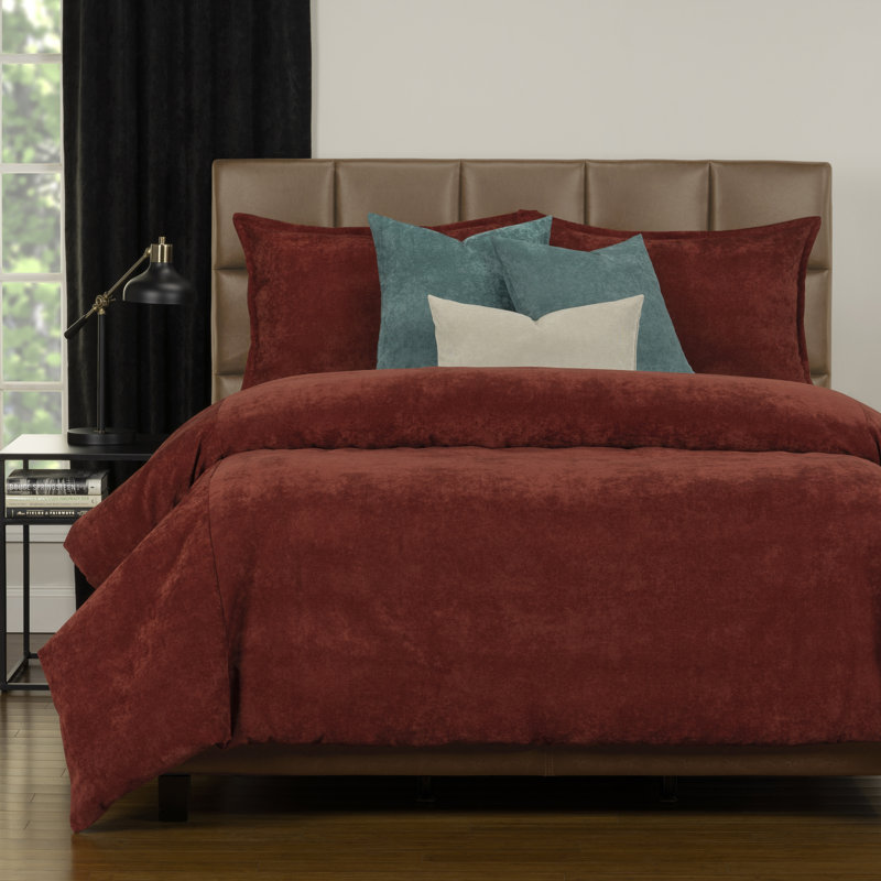 Polyester Channel Duvet Cover & Insert, Full/Double Duvet Cover + 6 Additional Pieces, Bronze