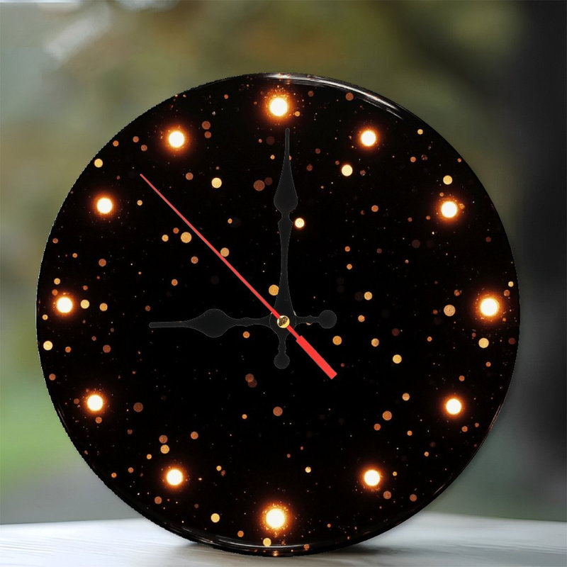 Horloge murale en bois 10 po, mouvement silencieux, à piles (piles AA non incluses), décor artistique, parfait pour les décorations