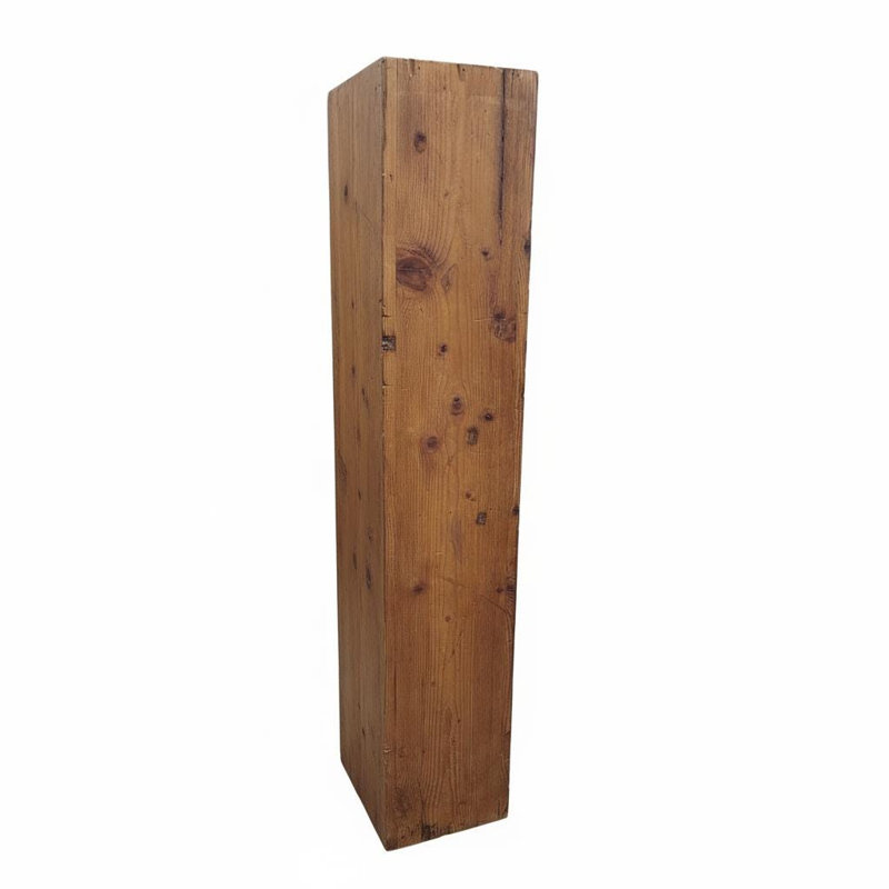 Grand présentoir en bois de teck rétro 47 po