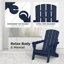 Chaise de foyer d'extérieur pliable en PEHD résistant aux intempéries avec 2 porte-gobelets Adirondack-1507789734