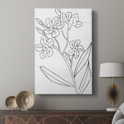 Botanical Sketch II -Custom Wrapped Gallery Cavas