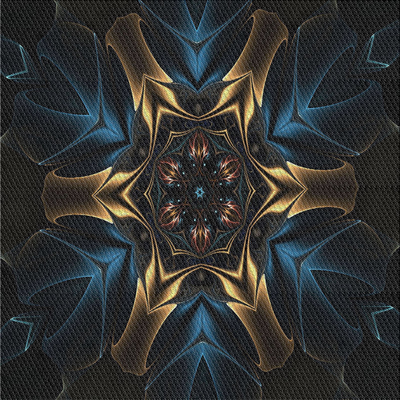 Abstract Indoor Rug, Square 6'