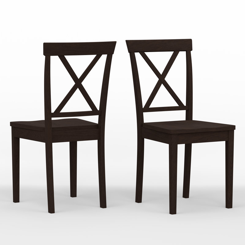Traeger 17.52'' H Solid Wood Side Chair, Dark Walnut