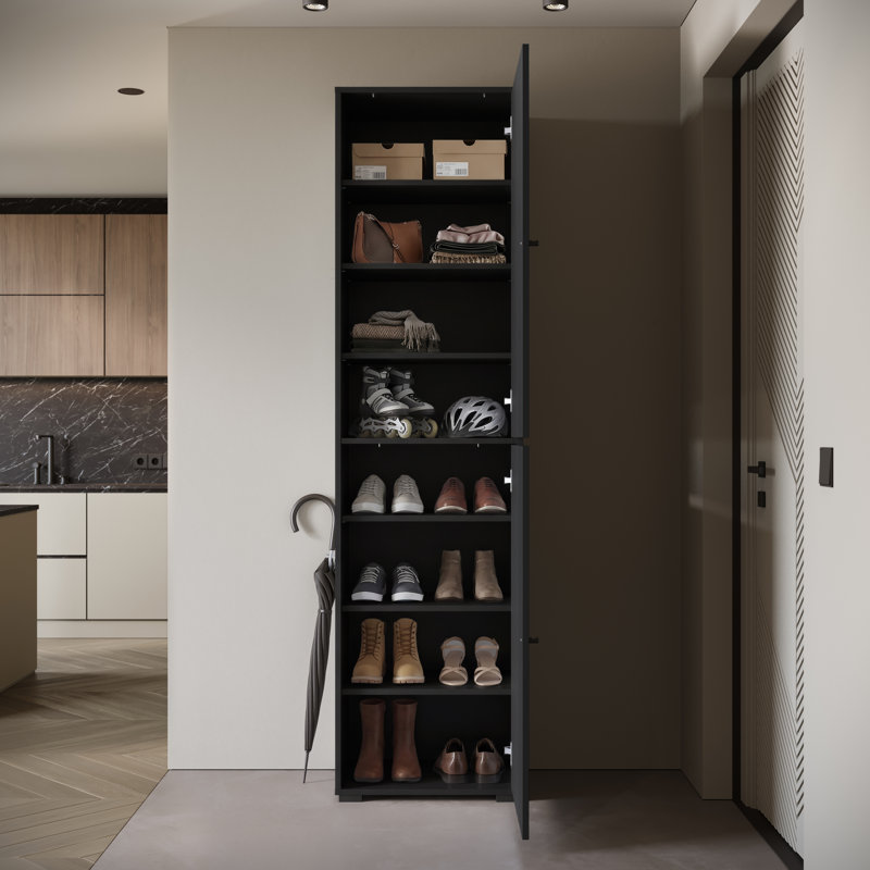 Temia Laminate Wardrobe, Black