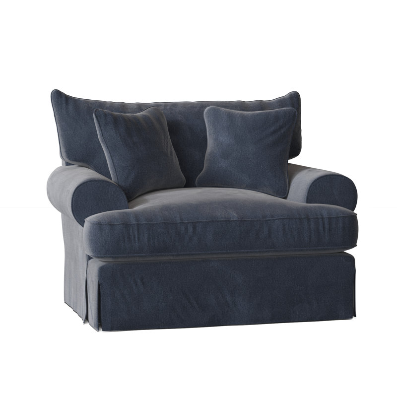 Chalkline Upholstered Armchair, Tweetie 22 Navy Performance Velvet, Yes