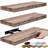 Sorbus 16" Long Floating Shelves with Invisible Mounting - Set of 3, Mahogany-1371380678
