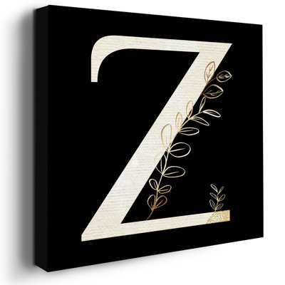 Letter Z Canvas Wall Art by Mavis Print- 36x36 inches Alphabet Wall Decor | UV & Water Resistant HD Printed & Wooden framed wall art | Alphabet Modern Wall Decor for Gift | Made in USA