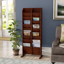 Oceanstar Contemporary Mahogany Solid Wood Magazine Rack M1125