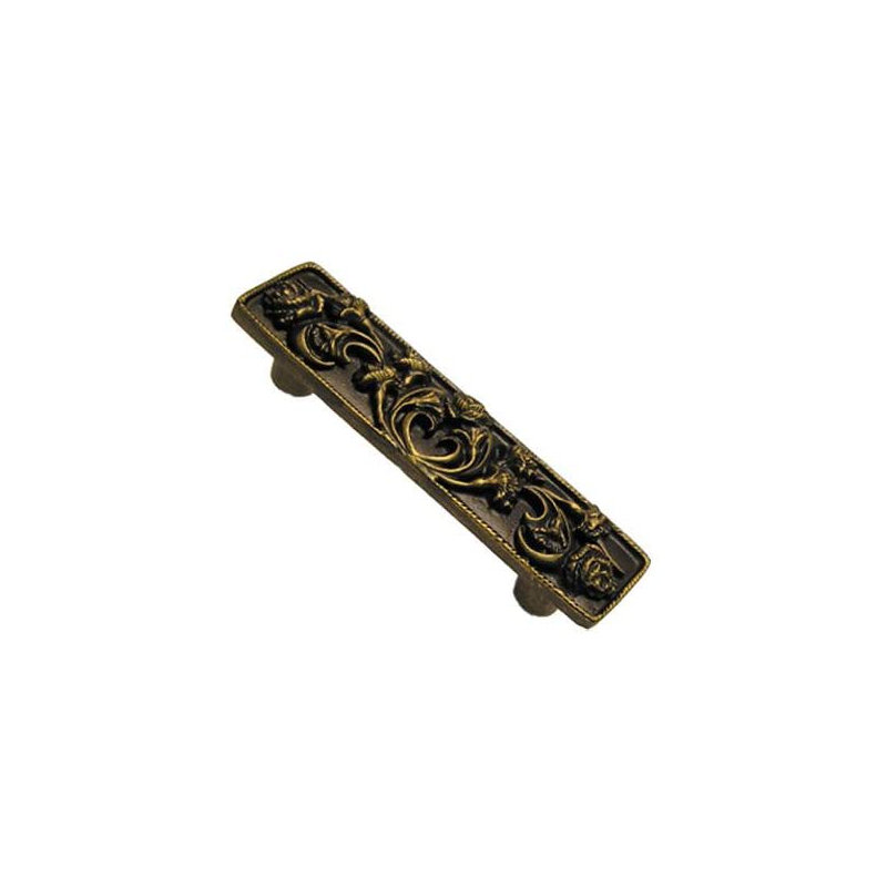 3" Carnation Solid Pewter Pull Rubbed Bronze