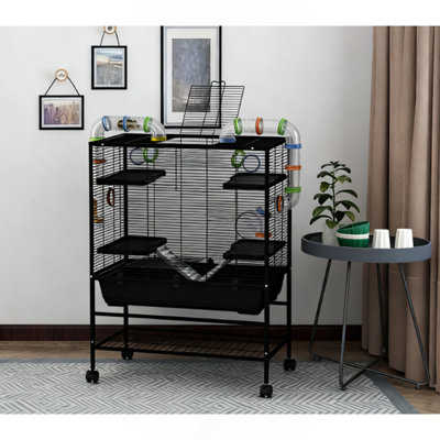 Small Animal Cage For Syrian Hamster, Gerbil Cage With Tubing System